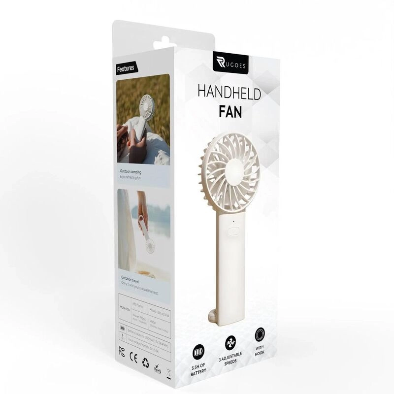 Portable Handheld Fan - 3 Speed White