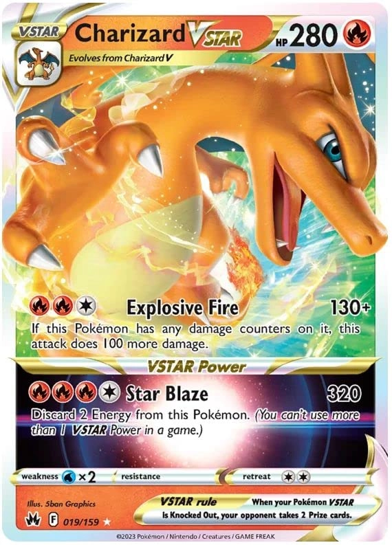Pokémon Charizard VSTAR - SWSH Crown Zenith + Toploader
