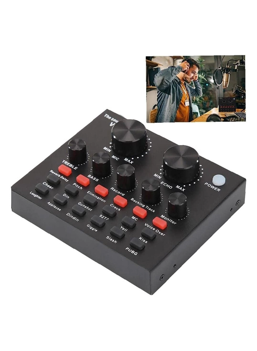 Sound Card V8 USB Microphone