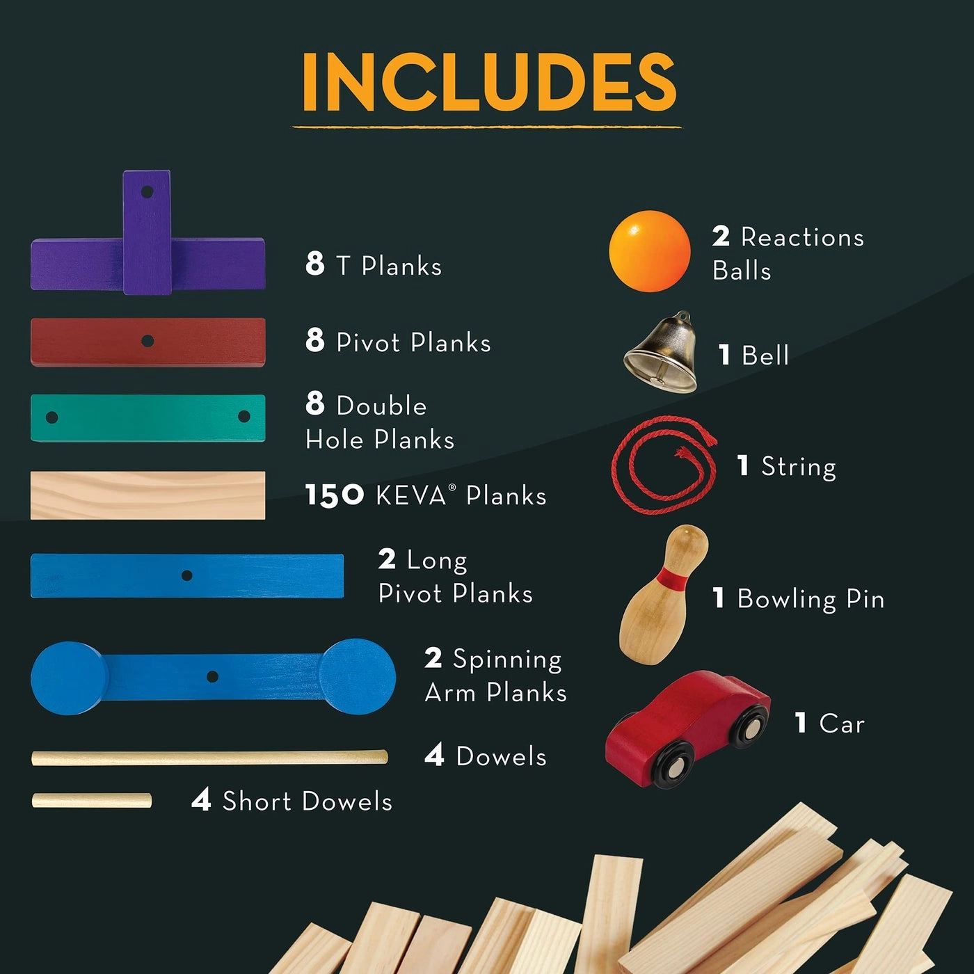 KEVA Contraptions Reactions Planks - 191 pcs