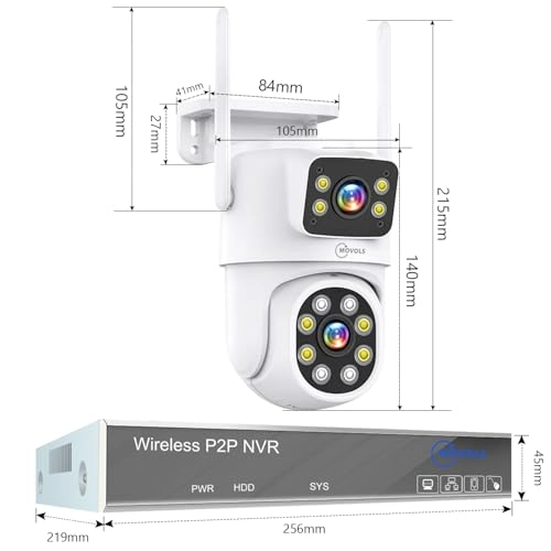 Wireless Security Camera System - 8pcs 16CH 4MP+4MP