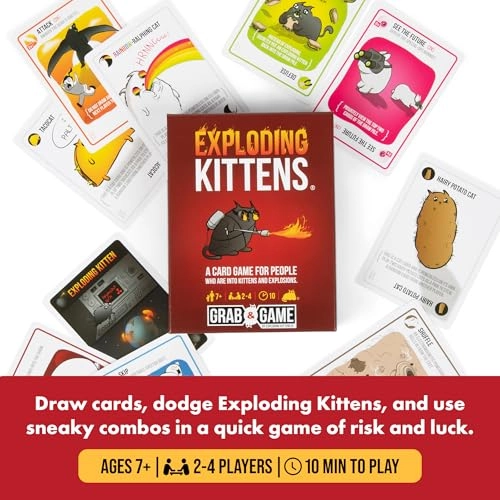 Exploding Kittens - 42 cards + Happy Salmon - 72 cards