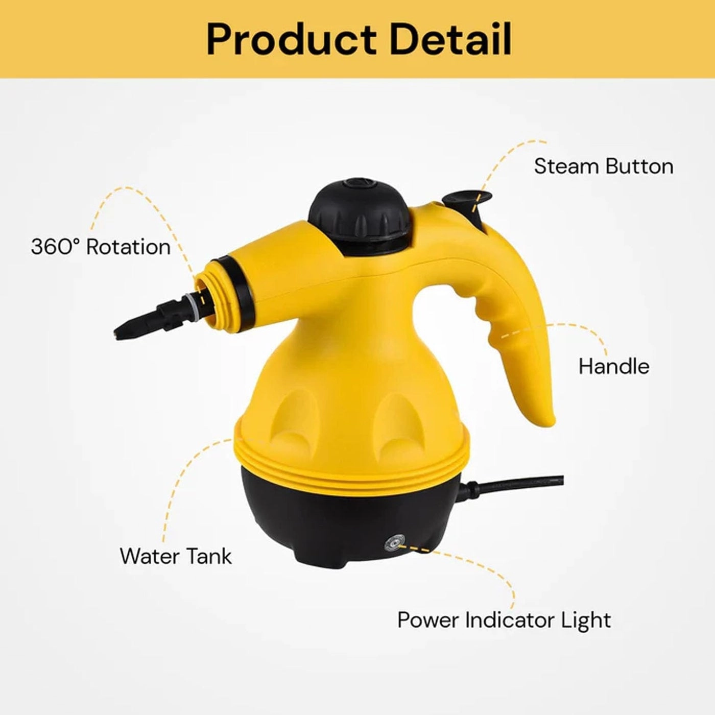 High Temperature Steam Cleaner - 1000W Handheld