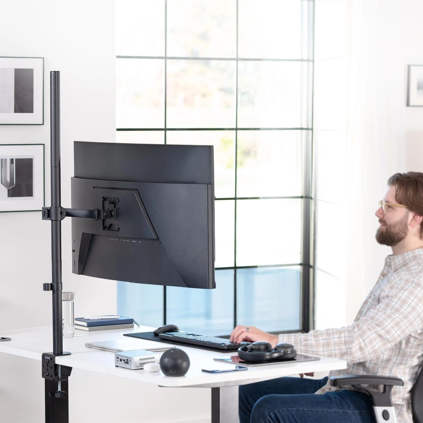 Single Monitor Desk Mount - Single-arm 13 to 32 inch 75x75mm 100x100mm
