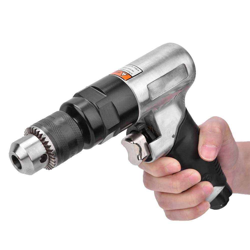 PAKFAN Pneumatic Drill - Trigger Design Self-Locking Secure Clamping