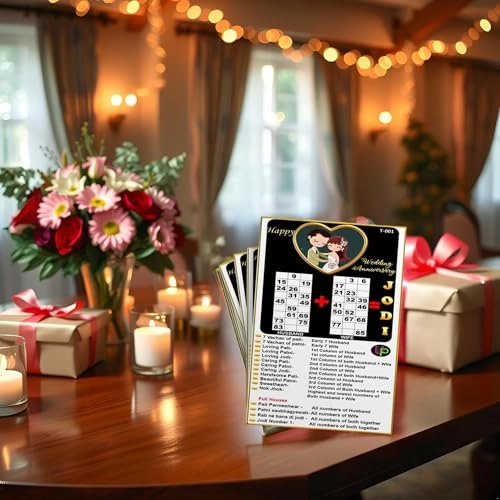 Anniversary Theme Tambola Tickets - English Kid 15 Tickets