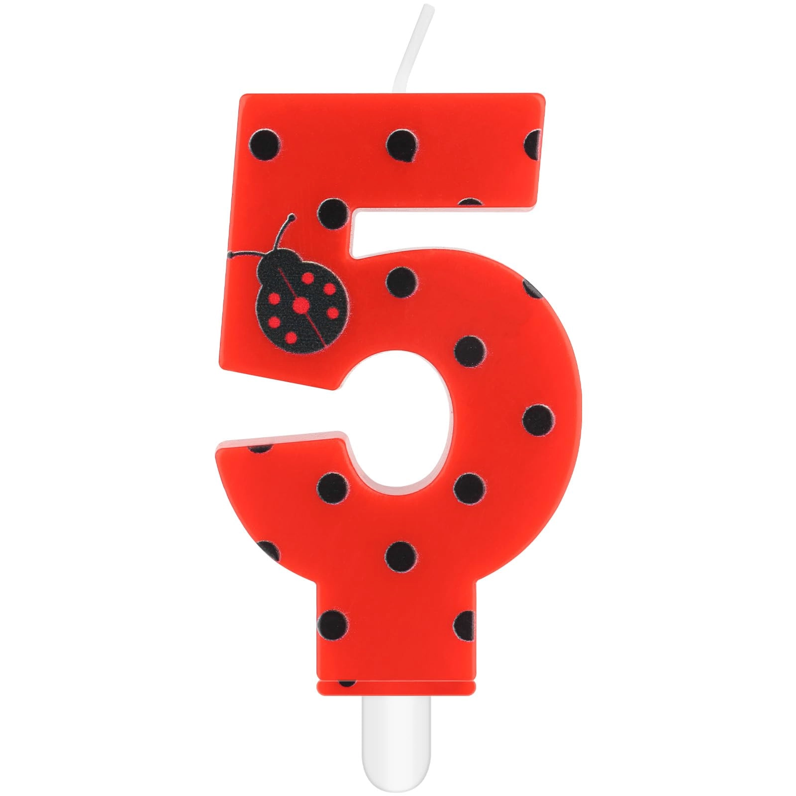mciskin Seven-Spotted Ladybug Birthday Candles - 1pc Birthday