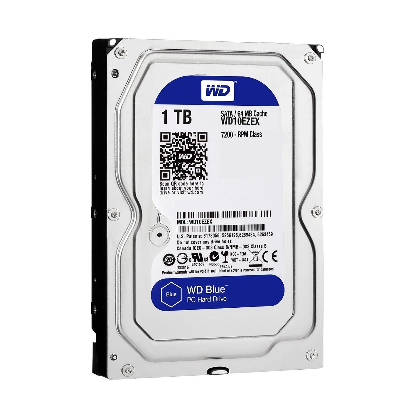 BLUE 3.5" 7200rpm 64MB SATA 6Gb/s (WD10EZRZ) - 1TB