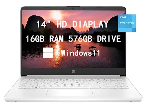 (Open Box) Premium 14-inch HD Laptop 14-dq0052dx - 14'' Celeron 16GB DDR4 576GB SSD