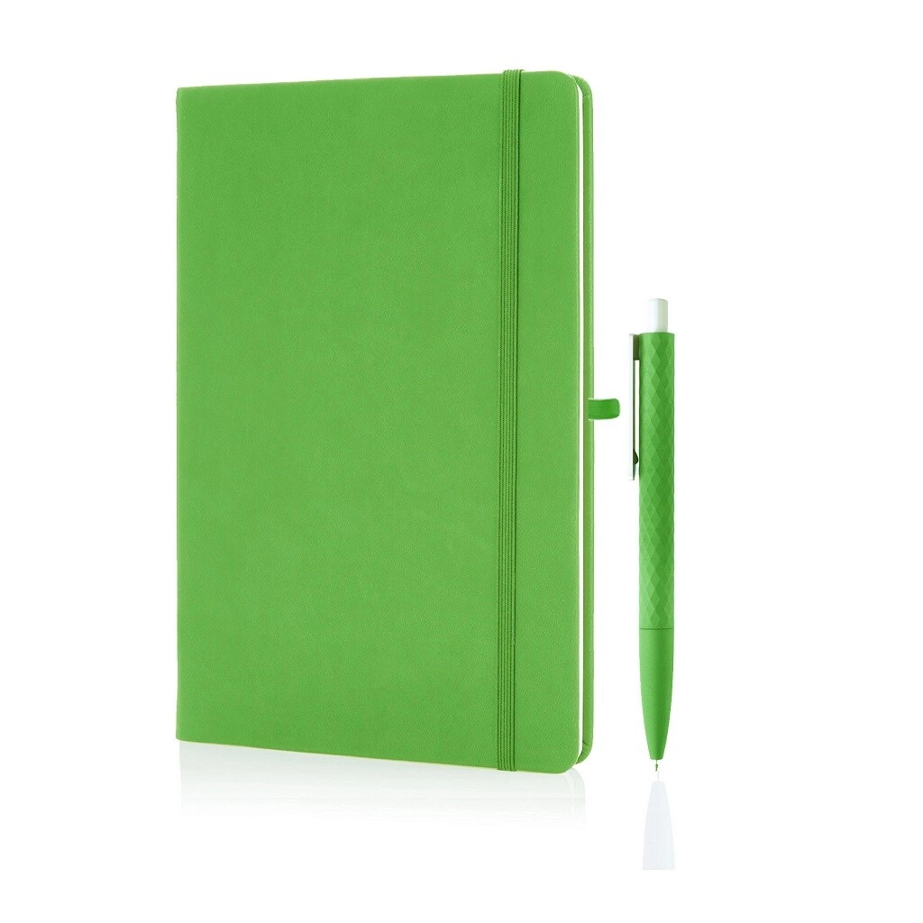 JASANI LLC Libellet - Soft Touch Hardcover Green + Pen