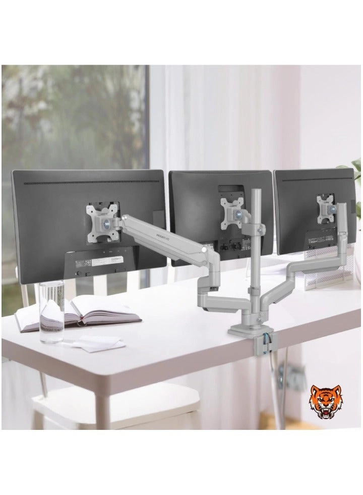 Triple Monitor Desk Mount - three 24”-32”