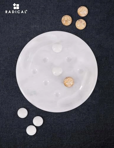 tic_tac_toe - Marble Handmade Red and Coral