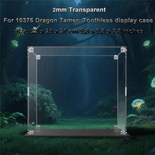 Acrylic Display Case for LEGO 10375 Dragon Tamer Toothless - 3mm thickness