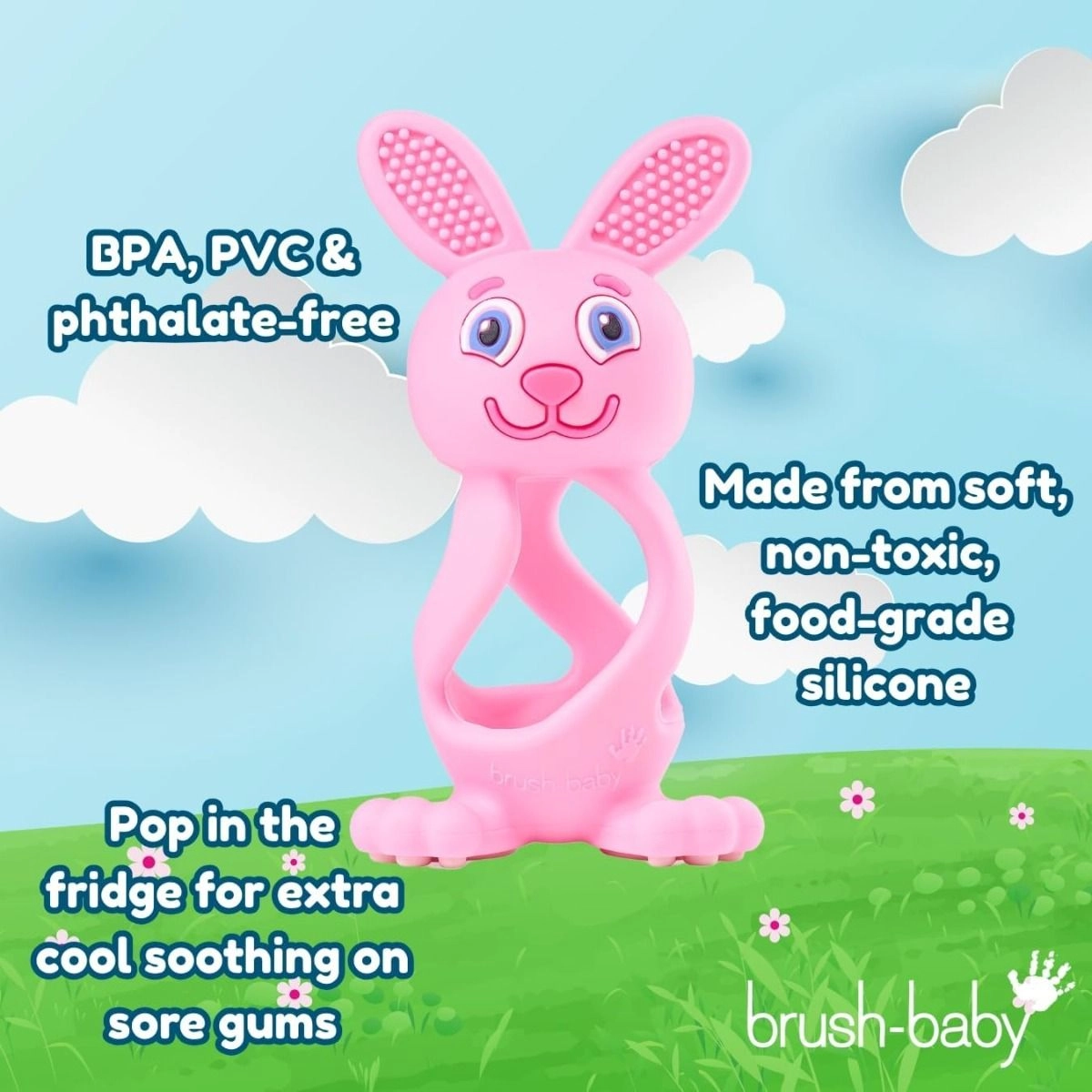 Bobbie Bunny Teether - food-grade silicone
