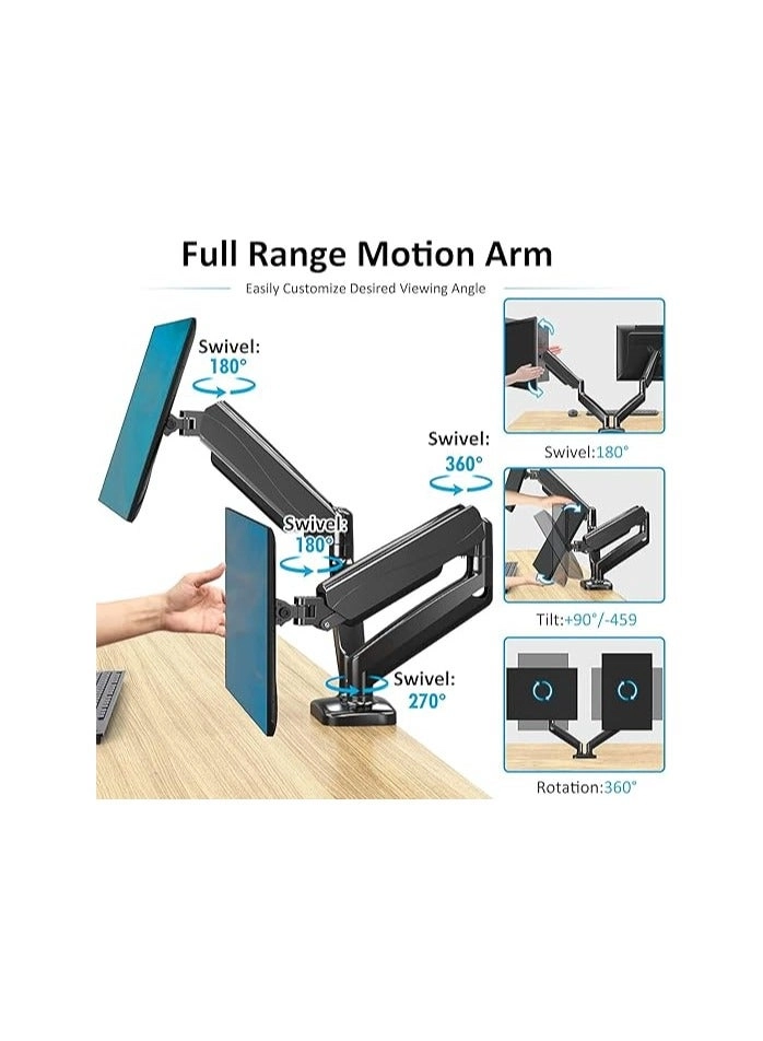 Dual Monitor Mount - 2 Monitors 32 inches 75mm or 100mm