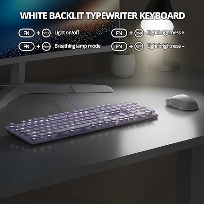 Ergonomic Wireless Rechargeable Bluetooth Keyboard - Wired/Wireless