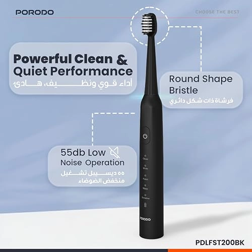 W-Sonic Electric Toothbrush - 20000 Vibrations per Minutes IPX7 50 Days Battery Life