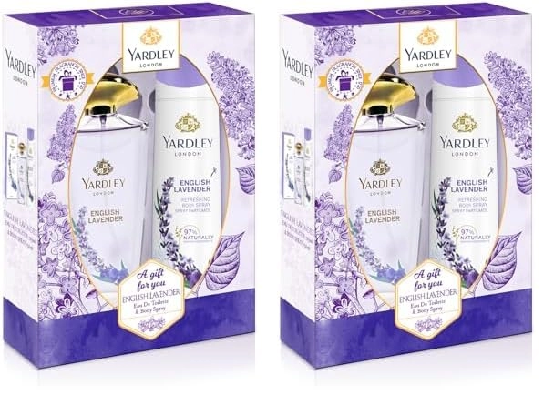Yardley English Lavender Eau De Toilette + English Lavender Body Spray - Eau De Toilette Pack of 2