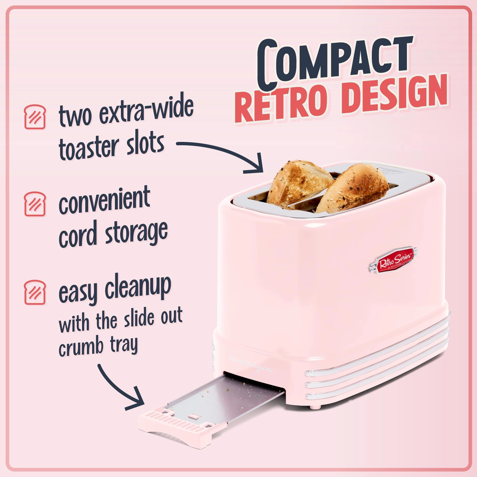 Retro Wide 2-Slice Toaster