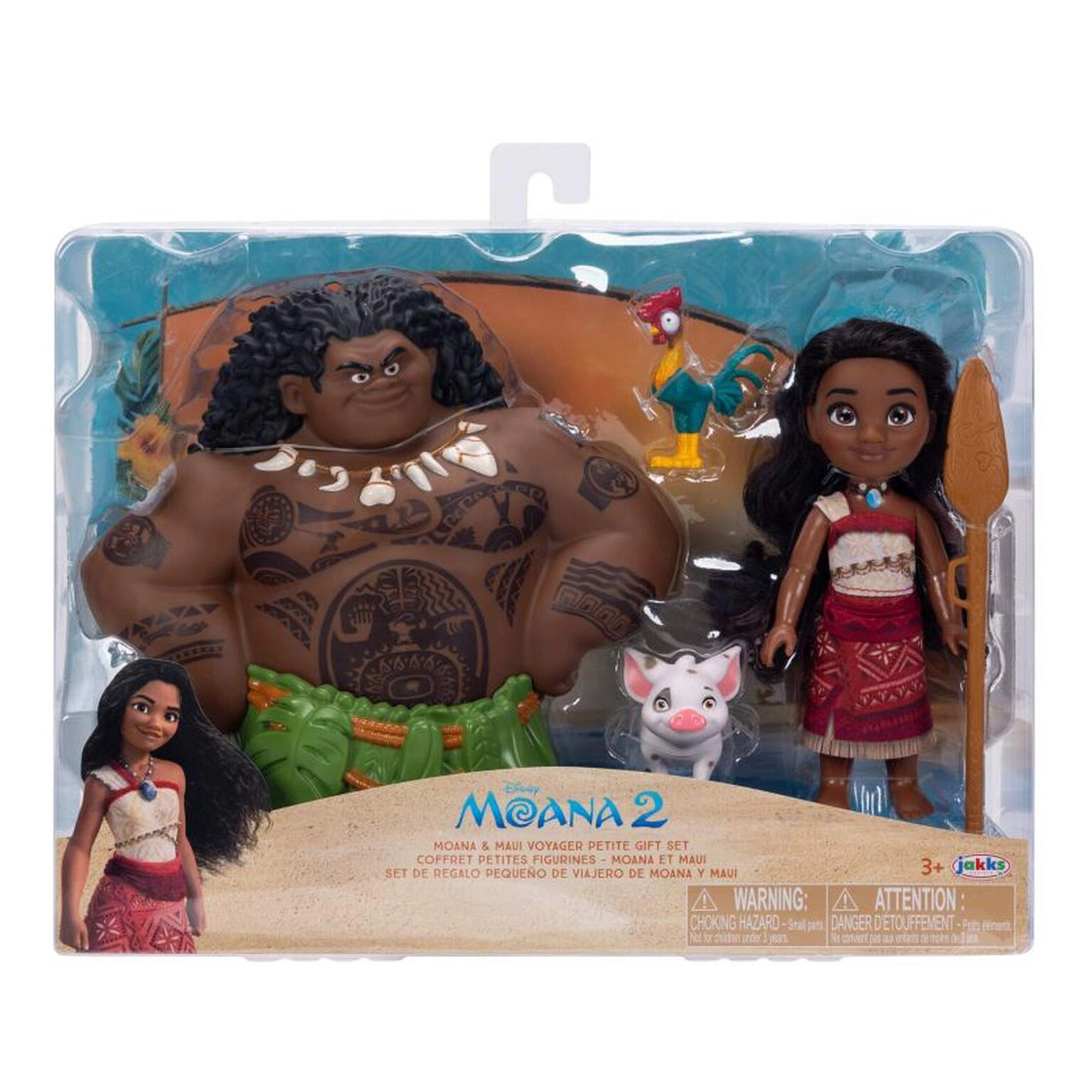 JAKKS Pacific Moana Petite Doll - Voyager + Maui Petite Doll