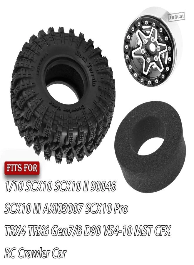 1.9 Beadlock Wheels and Tires - 1/10
