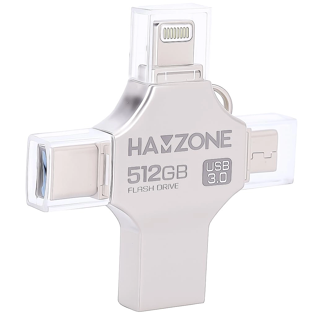 Hamzone 4-in-1 USB Flash Drive - for iPhone 512GB