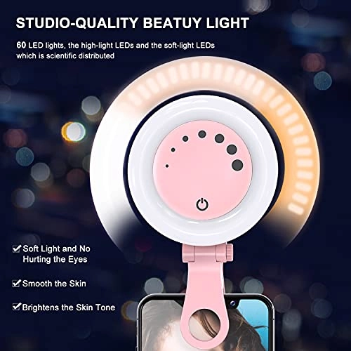 Selfie Ring Light - Clip Dimmable USB