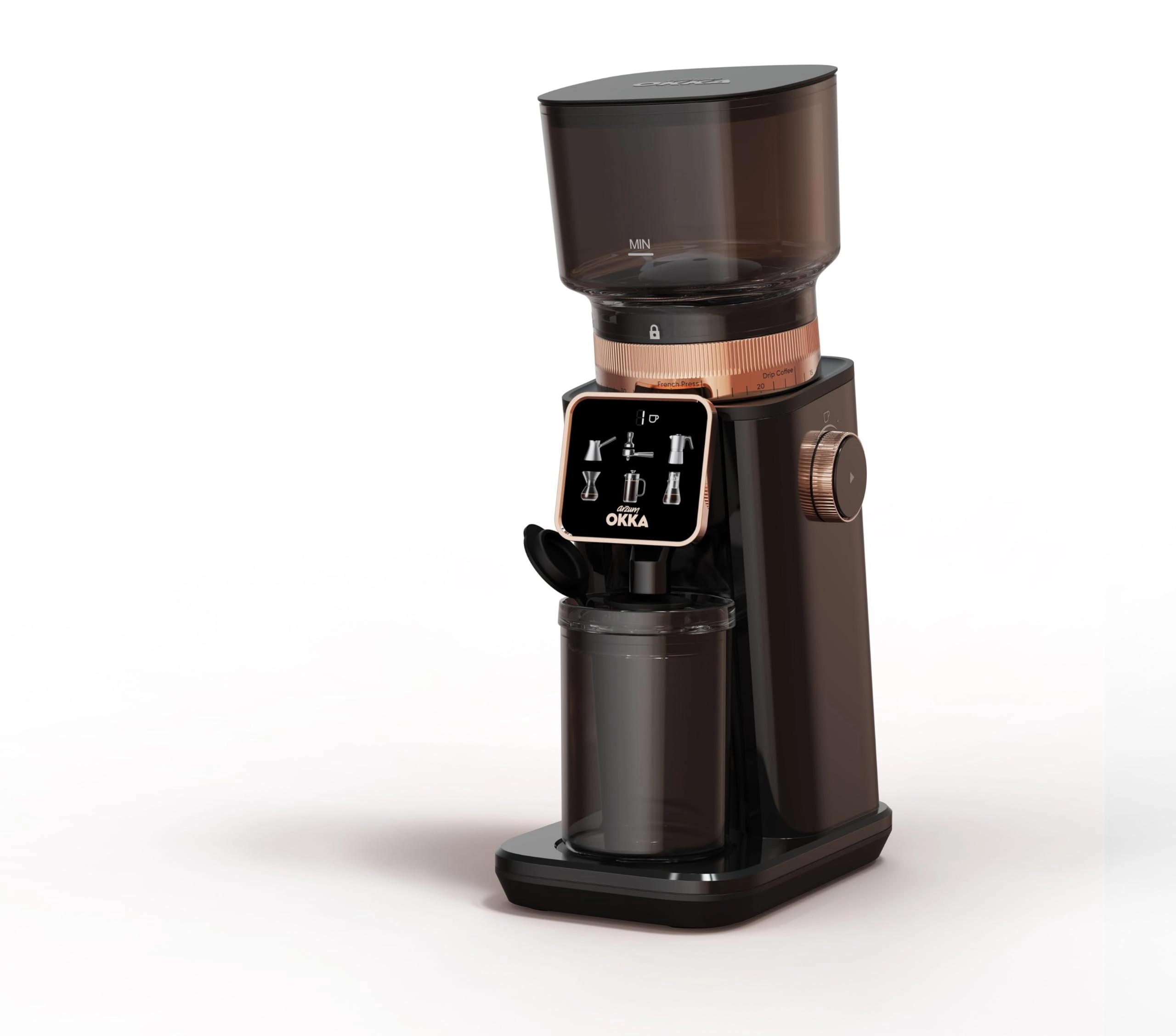 Arzum Okka OK0044-04 Master Grind Coffee Grinder - 60 Grinding Levels Color Digital Display