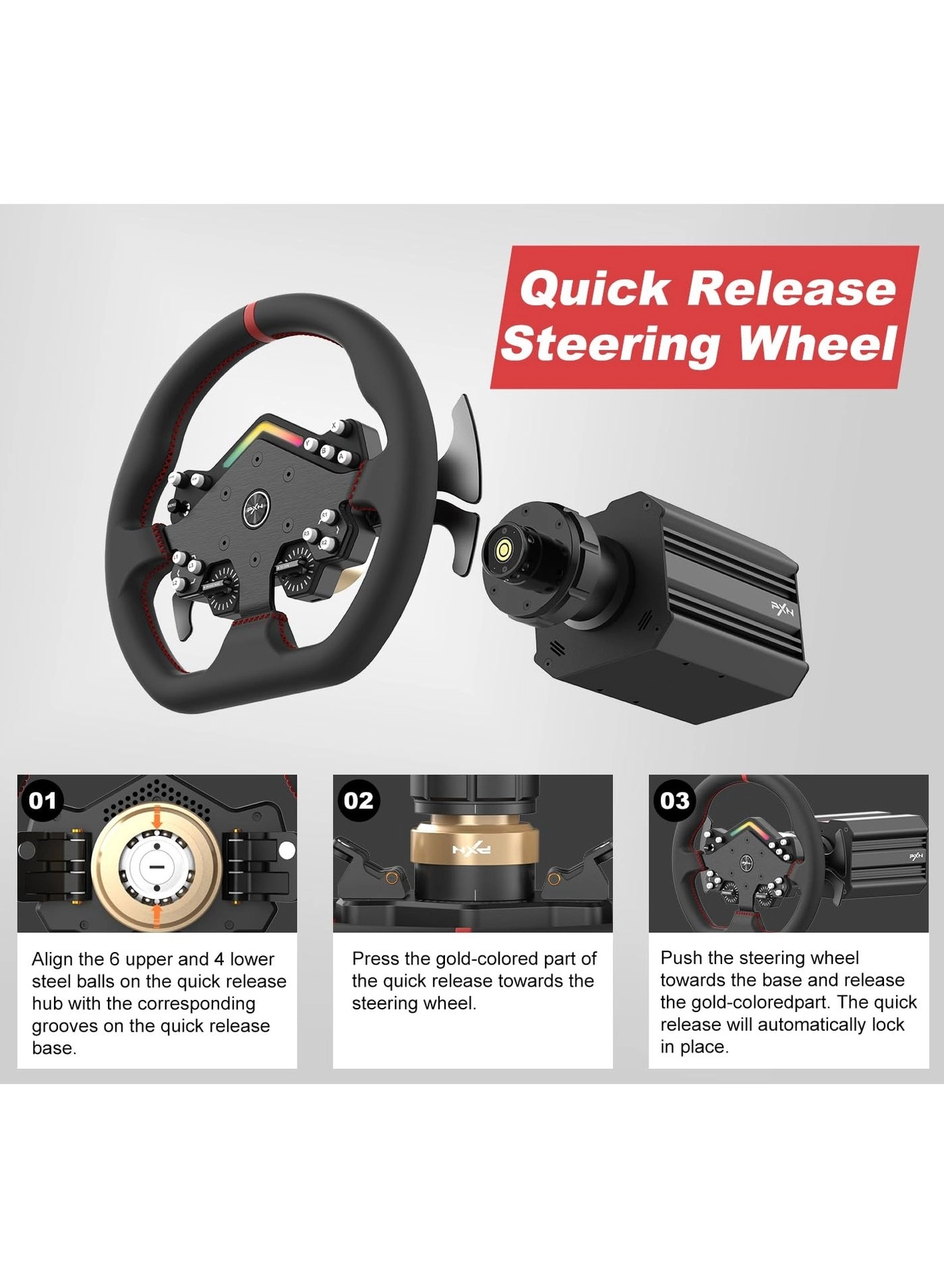 V12 Lite Racing Wheel - PC/Windows 7/8/10/11/PS4/Xbox One