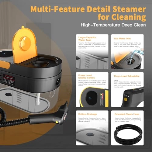 Steam Cleaner - 3BAR 1.69 Quarts