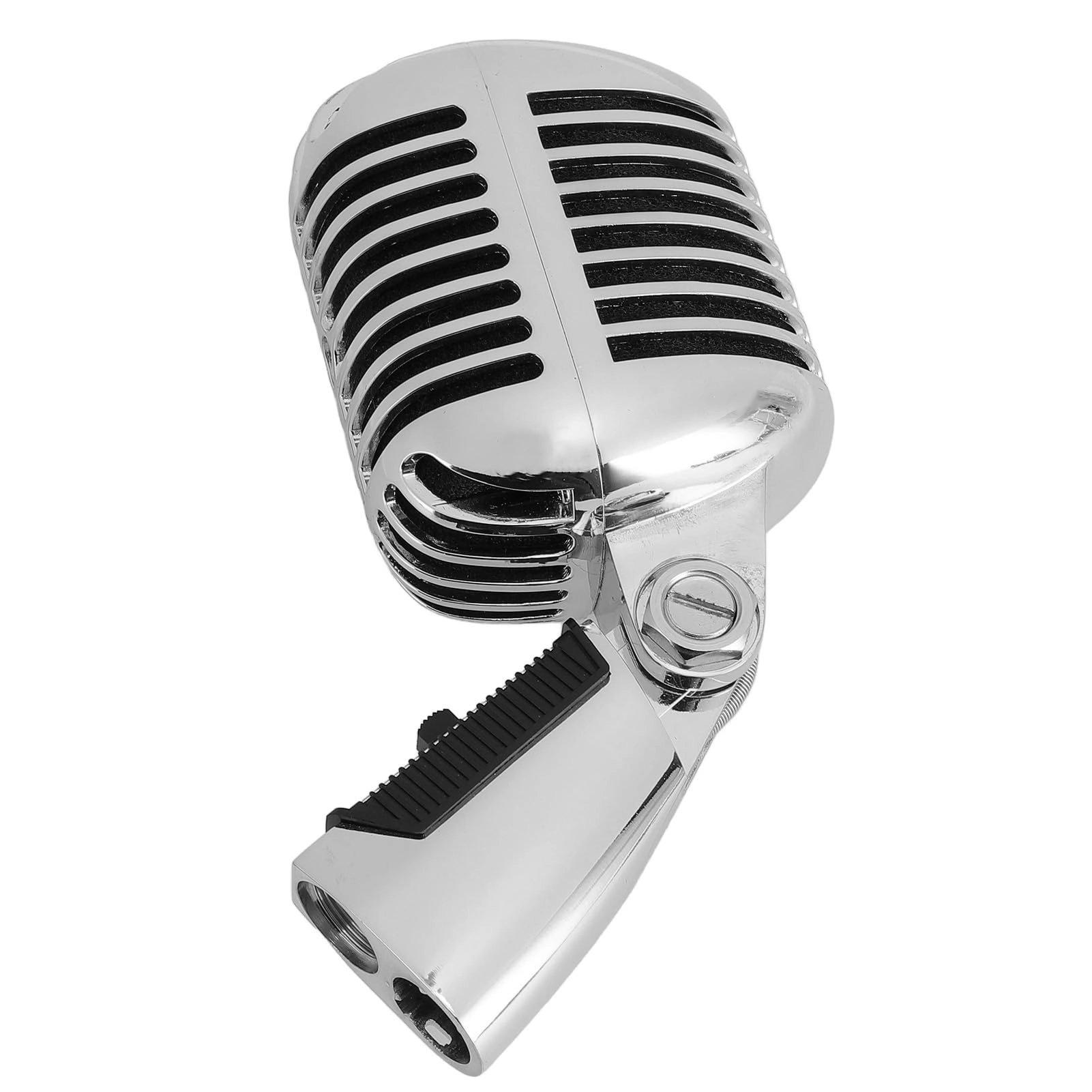 OEBUAFI Classic Retro Style Zinc Alloy Self Tensioning Rotating Rack Wired Microphone