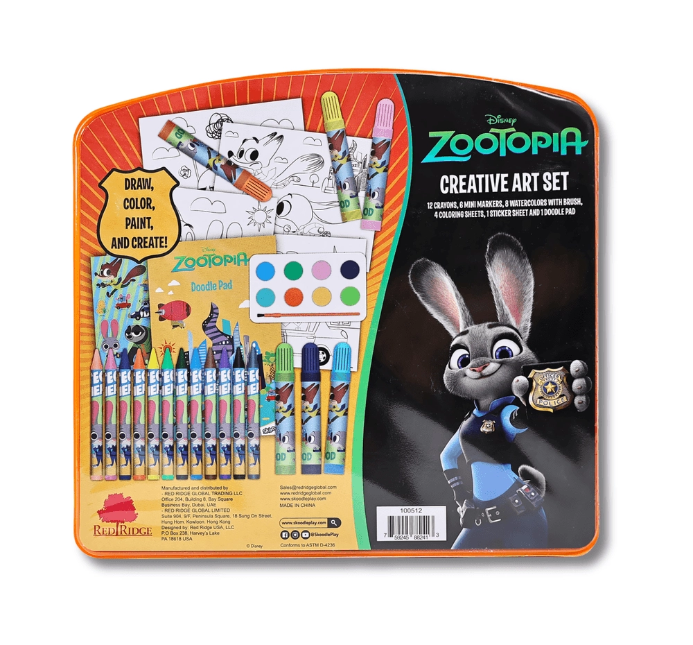 Zootopia Creative Art Set - 50+pcs crayons, markers, watercolors
