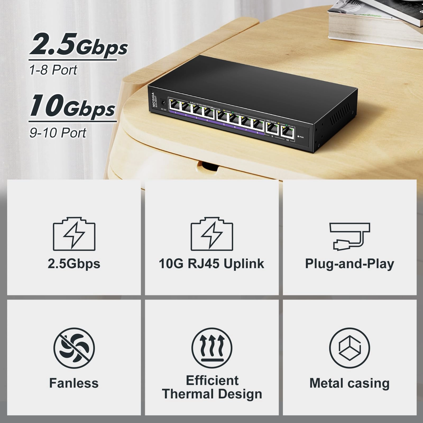 S25-0802T - 10-ports