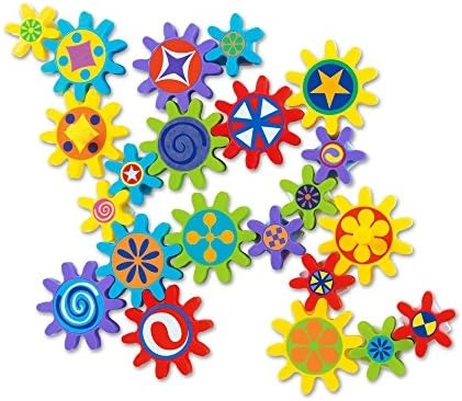 Turn And Learn Magnetic Gears - Suitable for 3 years and above 22 magnetic gears