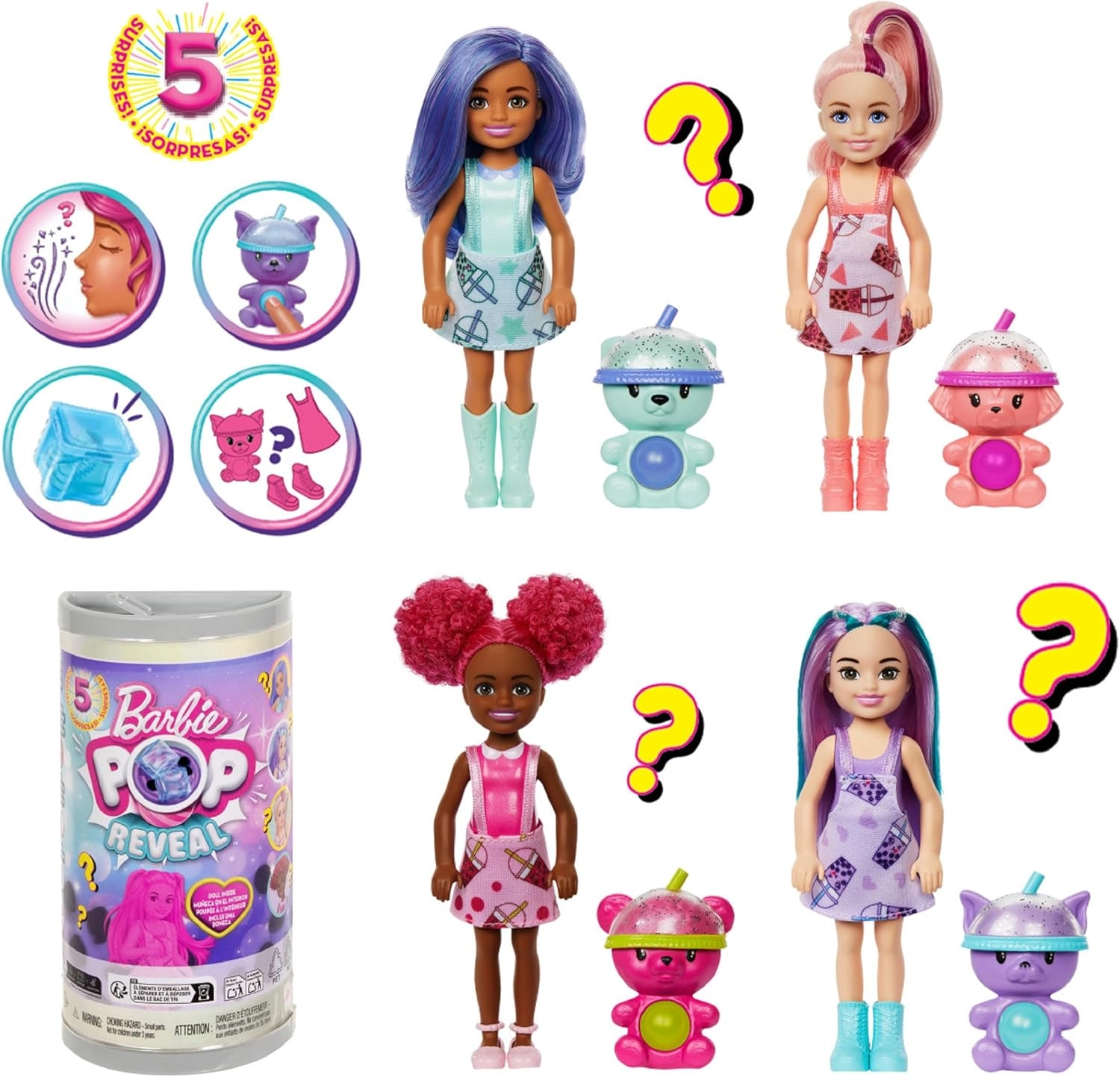 Chelsea Doll - Pop Reveal Bubble Tea 5 Surprises Ages 3+
