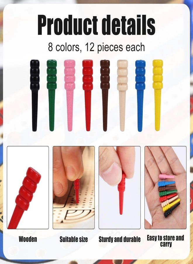 Cribbage Pegs - 96 pieces 3 months and up English