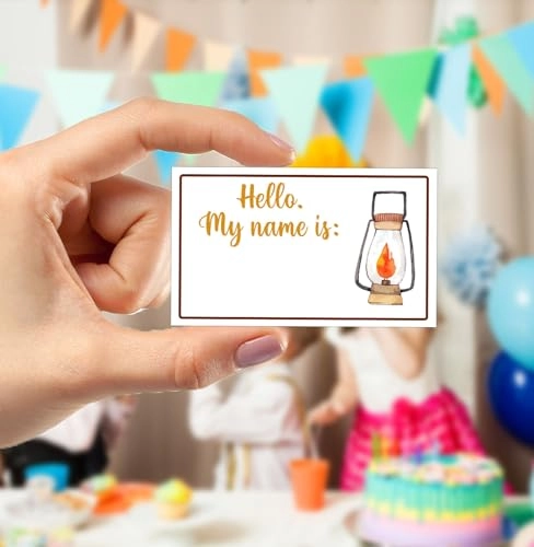 What's Your S'Mores Name Game - 1 double-sided printed sign and 30 stickers Birthday