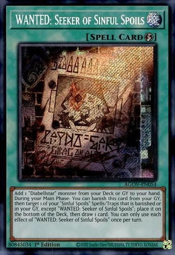 Yu-Gi-Oh! Wanted: Seeker of Sinful Spoils AGOV-EN054 1st Edition