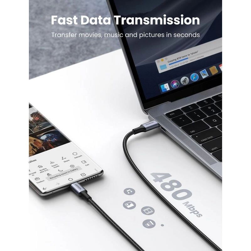 US316 Cable USB-C to USB-C 1m Braided