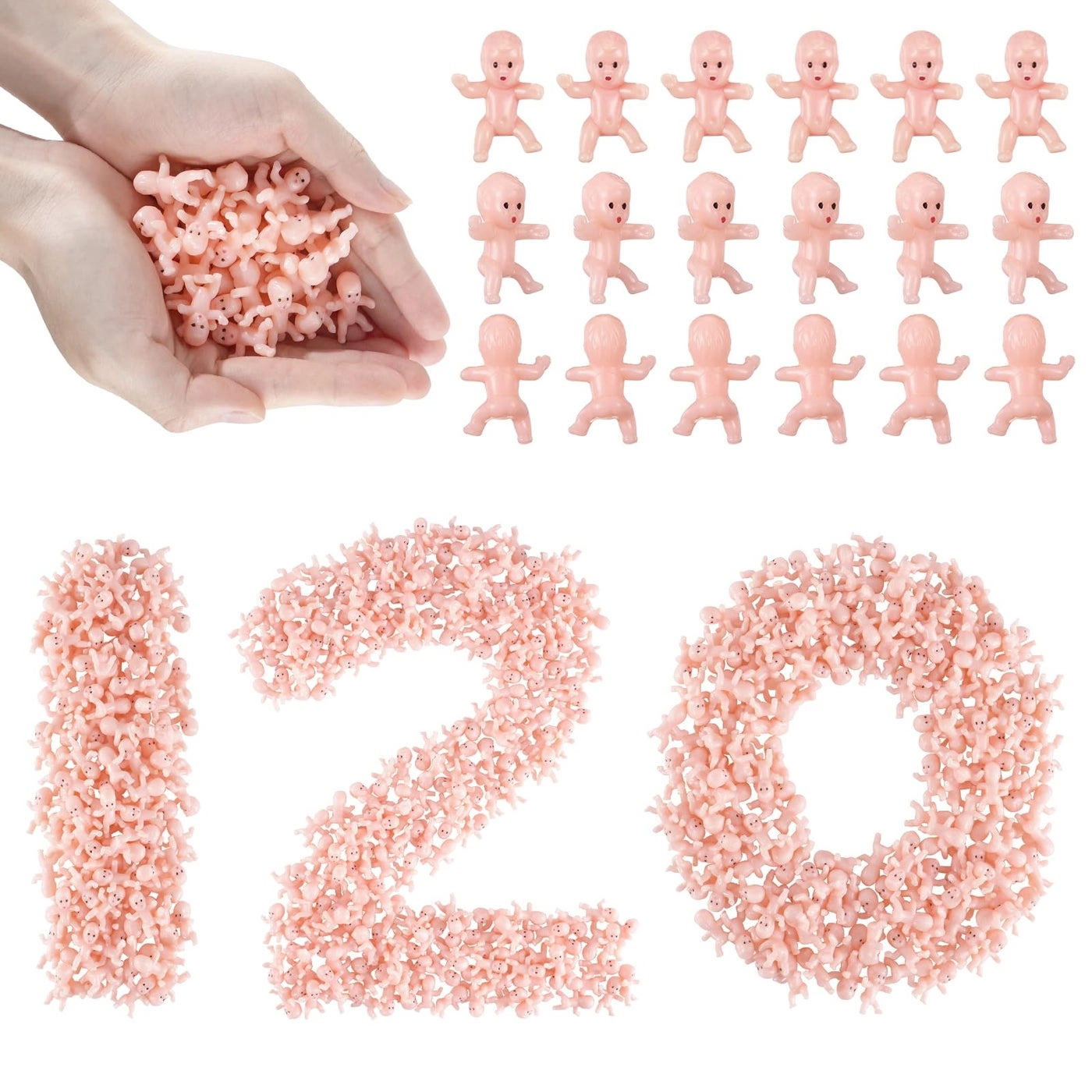 Plastic Babies - 120 PCS Baby Shower
