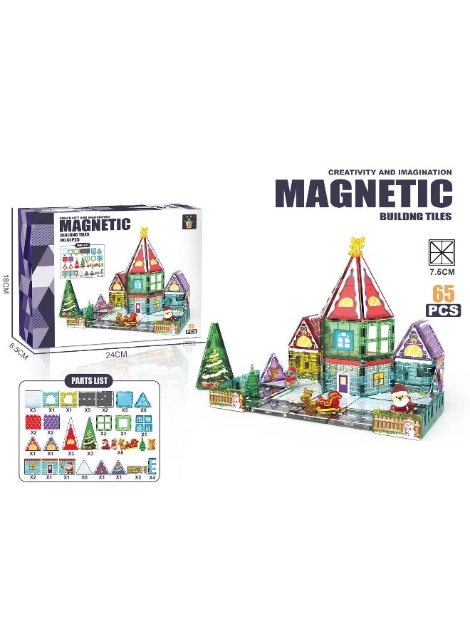 Magnetic Building Tiles - Christmas