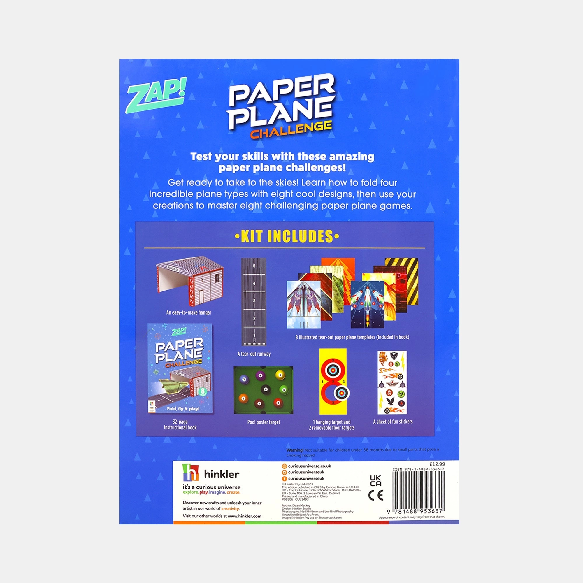 Paper Plane Challenge - a 32-page book plus everything you need to create 8 planes and play 5 games | Box Set