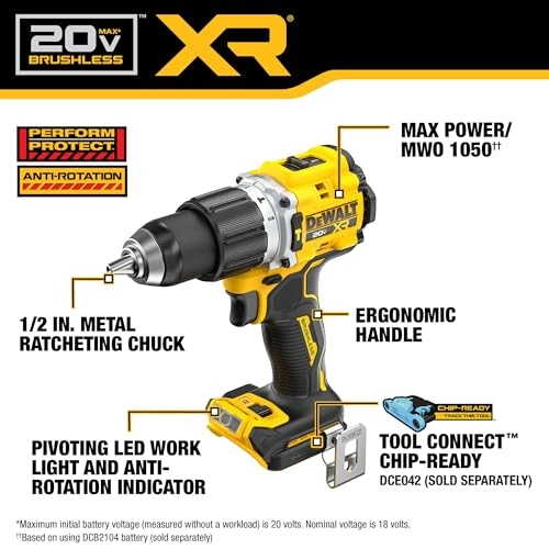 DCD806B - 20V Brushless 1/2" Hammer Drill