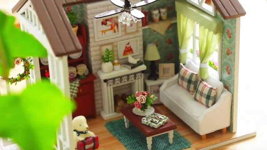 Diy Miniature Dollhouse Kit - 3D Wooden Led Lights