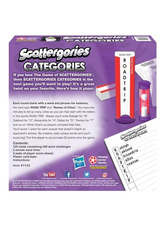 Scattergories Categories - Great Twist 2 To 4 Players Ages 12+