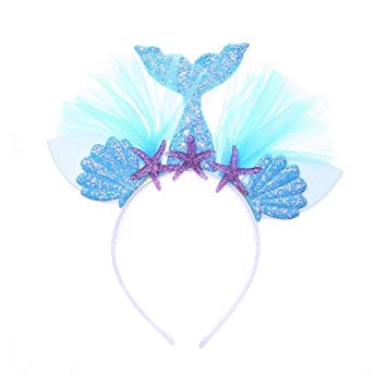Party Zone Mermaid Headband - Shells Blue
