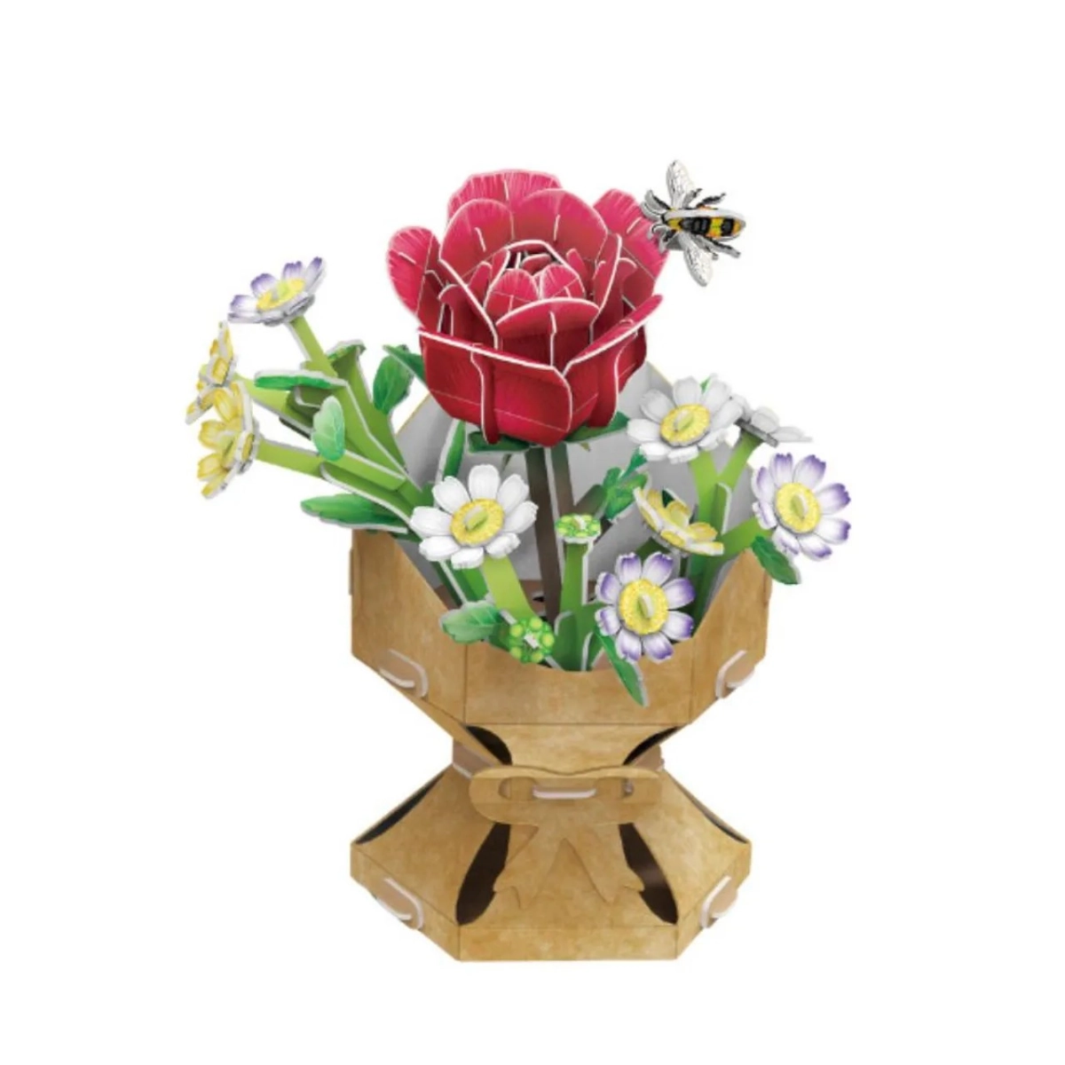 Rose Flower Bouquet 3D Puzzle (527-W3301H) - 120 pcs