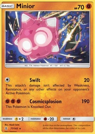 Pokémon Minior 77/145 - English + Toploader