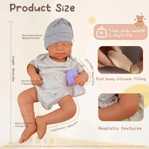 Reborn Baby Doll - 20 Inch Silicone Boy