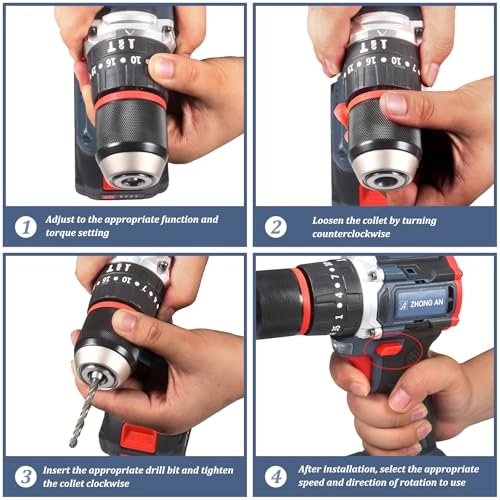 Cordless Drill - 2000 Milliamp Hours Set